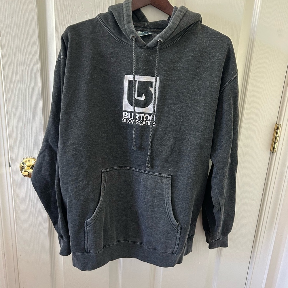 Burton Men's Charcoal Pullover Hoodie - Size M
